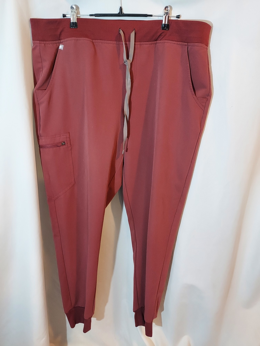 FIGS Women's Zamora Yoga Waistband Jogger Scrub Pants Mauve Size XL